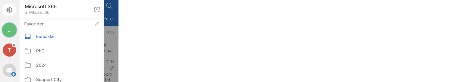 Delt mailboks er tilføjet