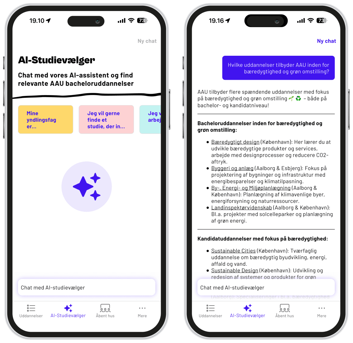 AI-studievælgeren giver personlig hjælp til studievalget